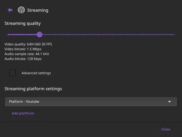 Simple and basic streaming